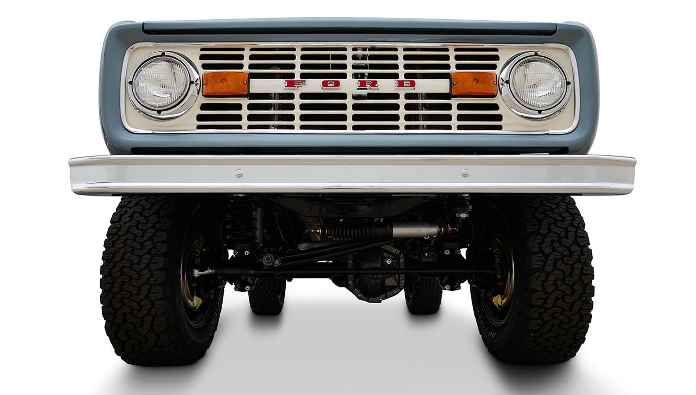 Ford Bronco 1968 Winchester Gray 302 Series with White Soft Top Grille