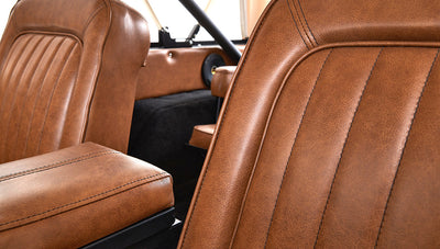 Ford Bronco 1968 Winchester Gray 302 Series with White Soft Top Custom Leather Interior