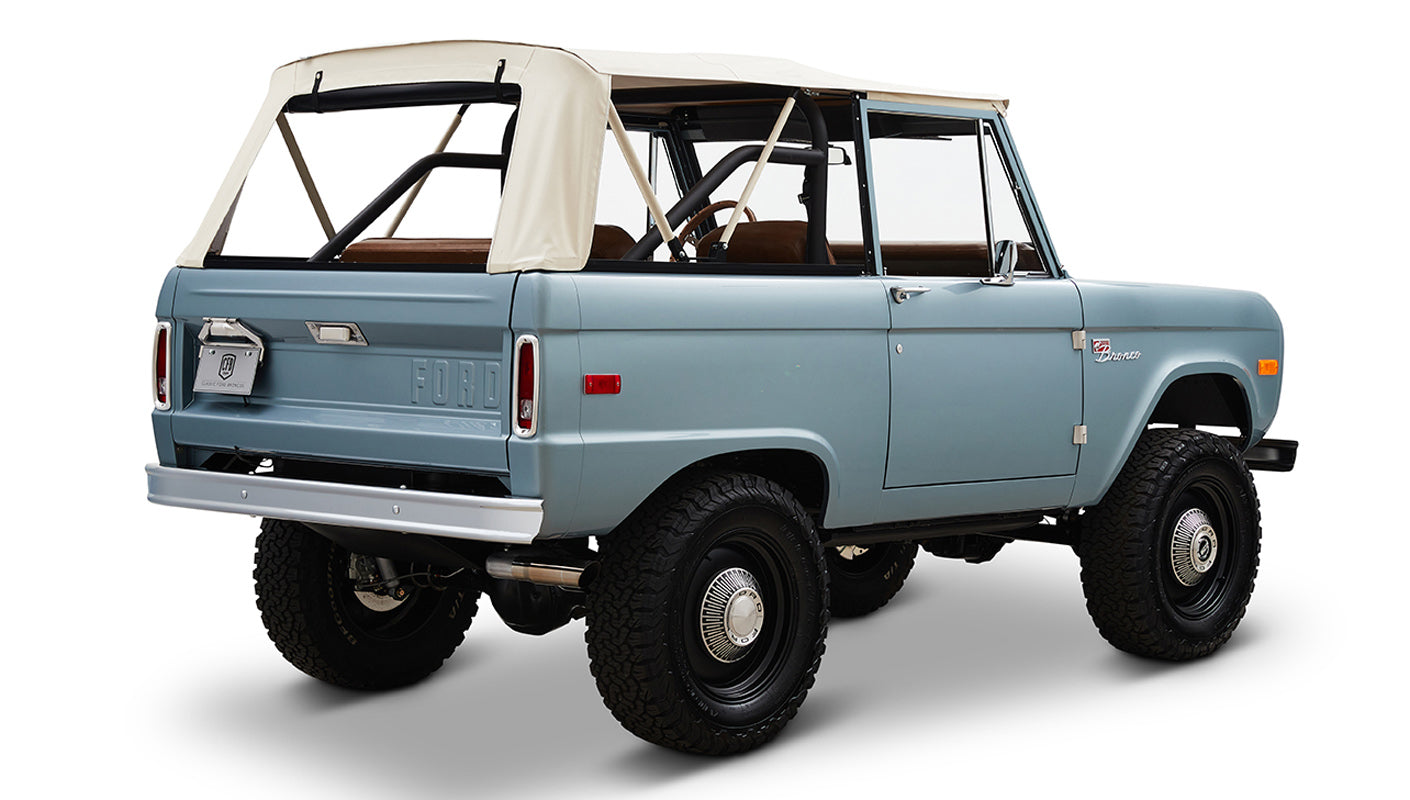 Ford Bronco 1968 Winchester Gray 302 Series with White Soft Top