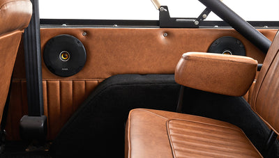 Ford Bronco 1968 Winchester Gray 302 Series with White Soft Top Custom Leather Interior