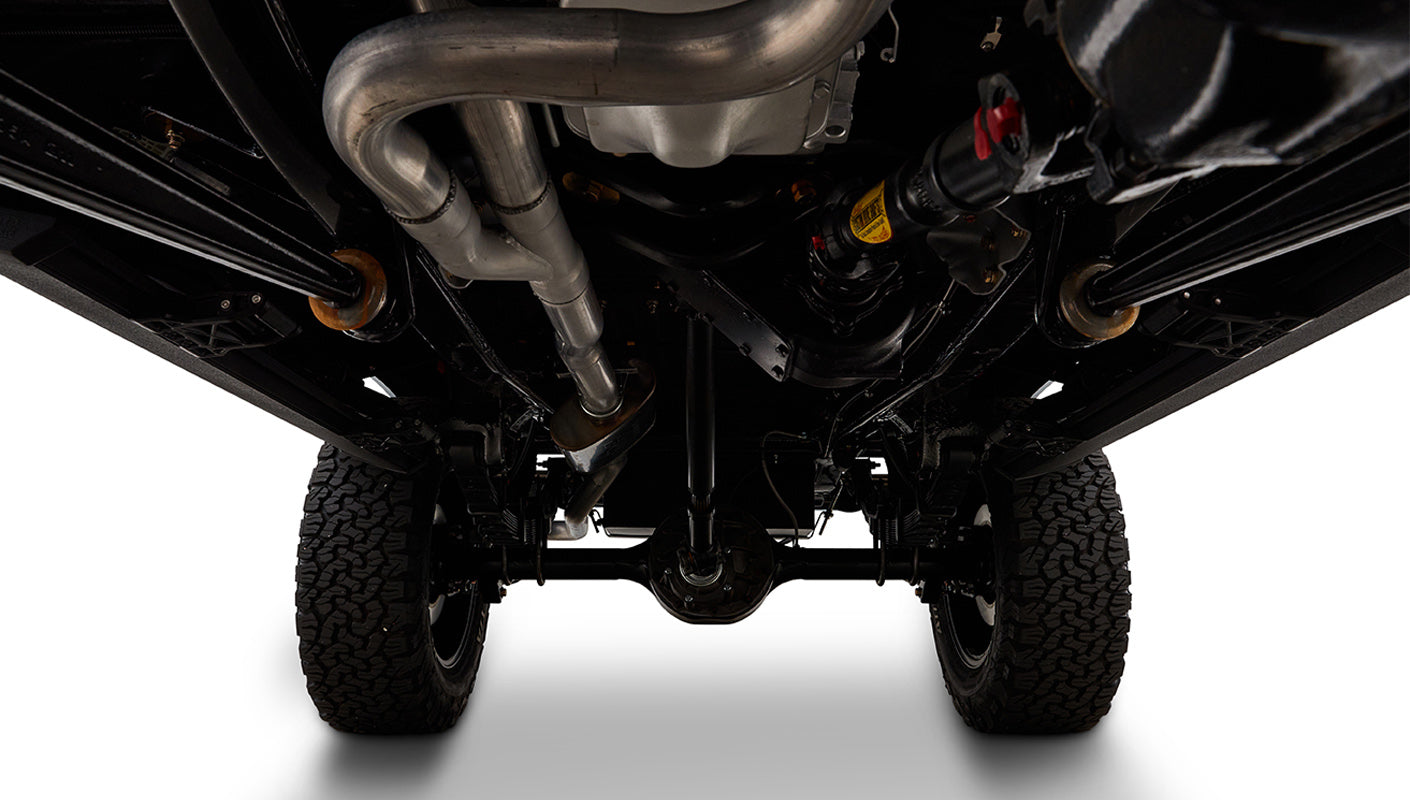 Ford Bronco 1968 Winchester Gray 302 Series with White Soft Top Chassis Undercarriage