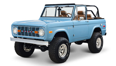 Ford Bronco 1969 Brittany Blue 302 Series with Tartan Plaid Interior