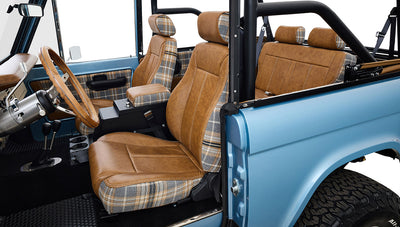 Ford Bronco 1969 Brittany Blue 302 Series with Tartan Plaid Interior