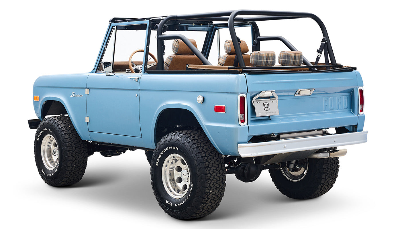 Ford Bronco 1969 Brittany Blue 302 Series with Tartan Plaid Interior