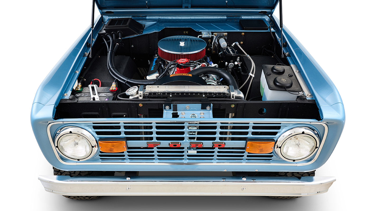 Ford Bronco 1969 Brittany Blue 302 Series with Tartan Plaid Interior