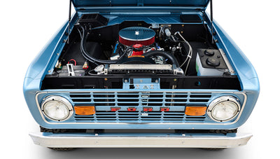 Ford Bronco 1969 Brittany Blue 302 Series with Tartan Plaid Interior