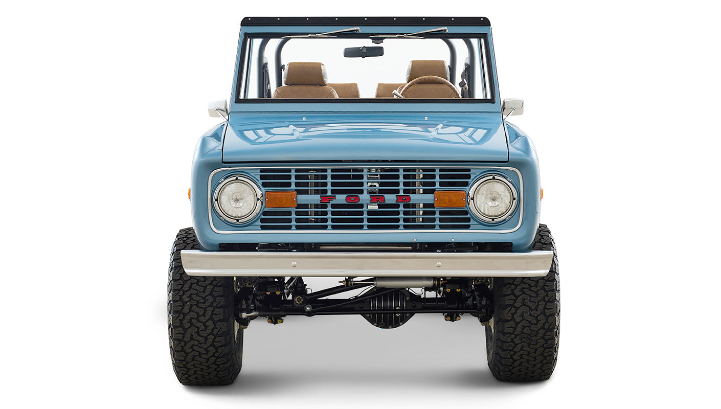 Ford Bronco 1969 Brittany Blue 302 Series with Tartan Plaid Interior
