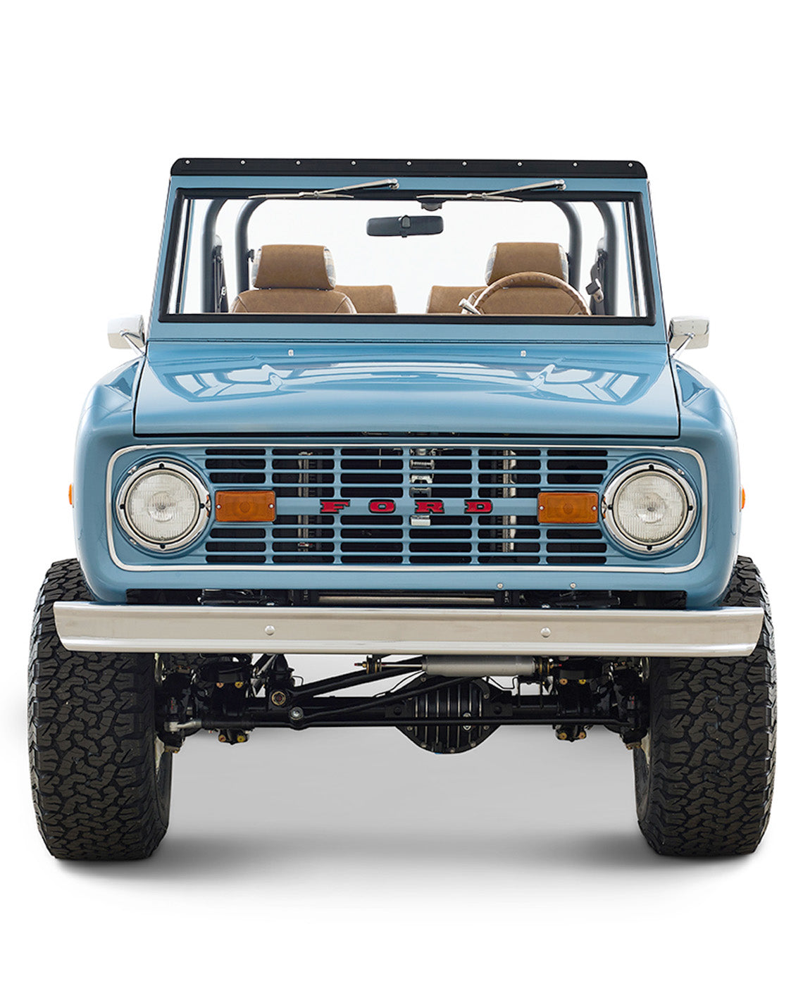 Ford Bronco 1969 Brittany Blue 302 Series with Tartan Plaid Interior
