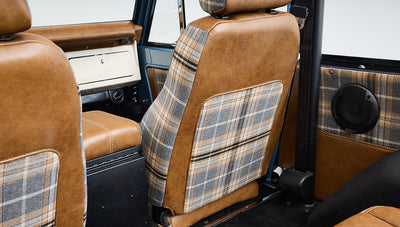 Ford Bronco 1969 Brittany Blue 302 Series with Tartan Plaid Interior