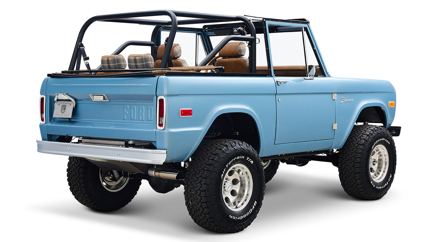 Ford Bronco 1969 Brittany Blue 302 Series with Tartan Plaid Interior