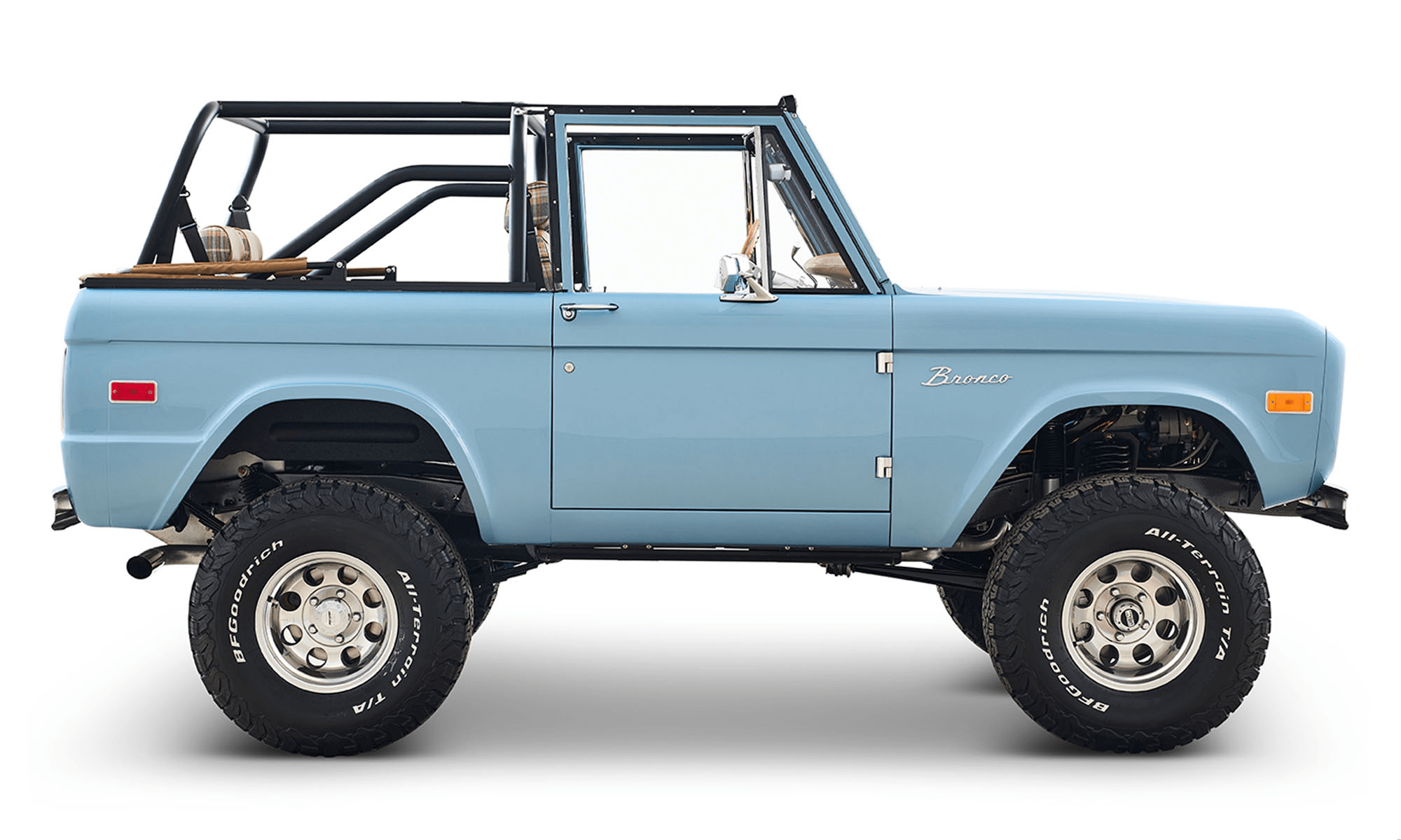 Classic Ford Bronco Ford Bronco 1969 Brittany Blue 302 Series Passenger Side series
