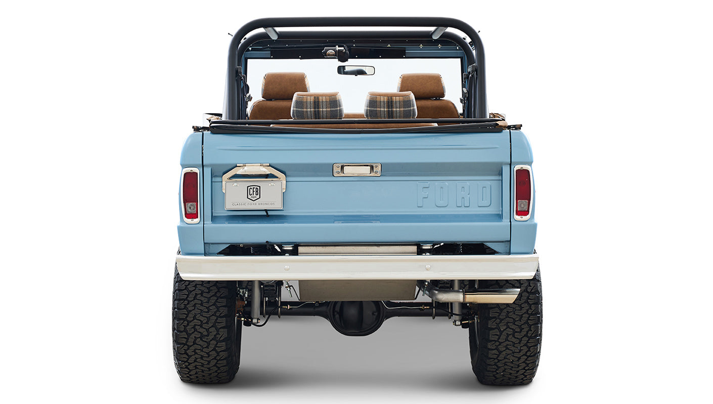 Ford Bronco 1969 Brittany Blue 302 Series with Tartan Plaid Interior