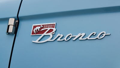 Ford Bronco 1969 Frozen Blue Coyote Series with Custom Leather Interior and Teak Boat Flooring
