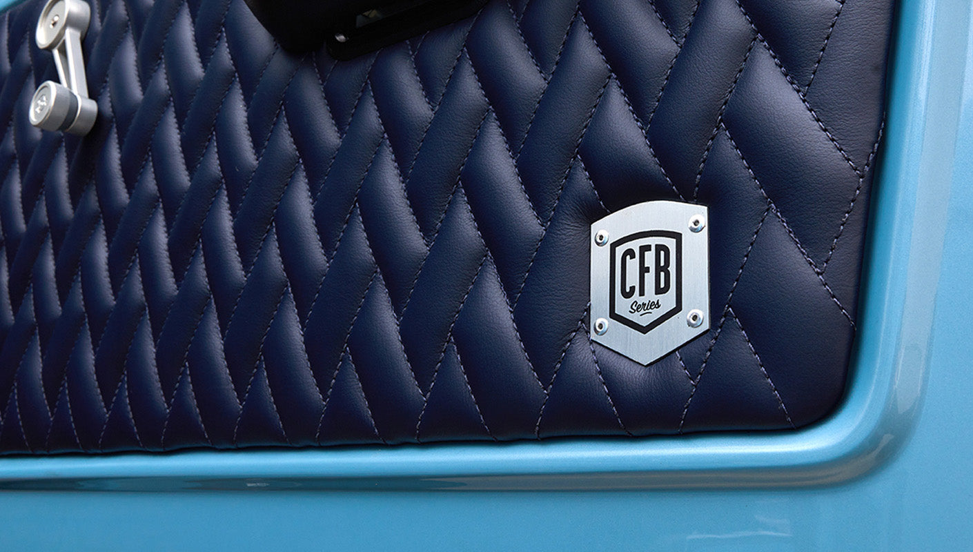 Ford Bronco 1969 Frozen Blue Coyote Series with Custom Leather Interior and Teak Boat Flooring