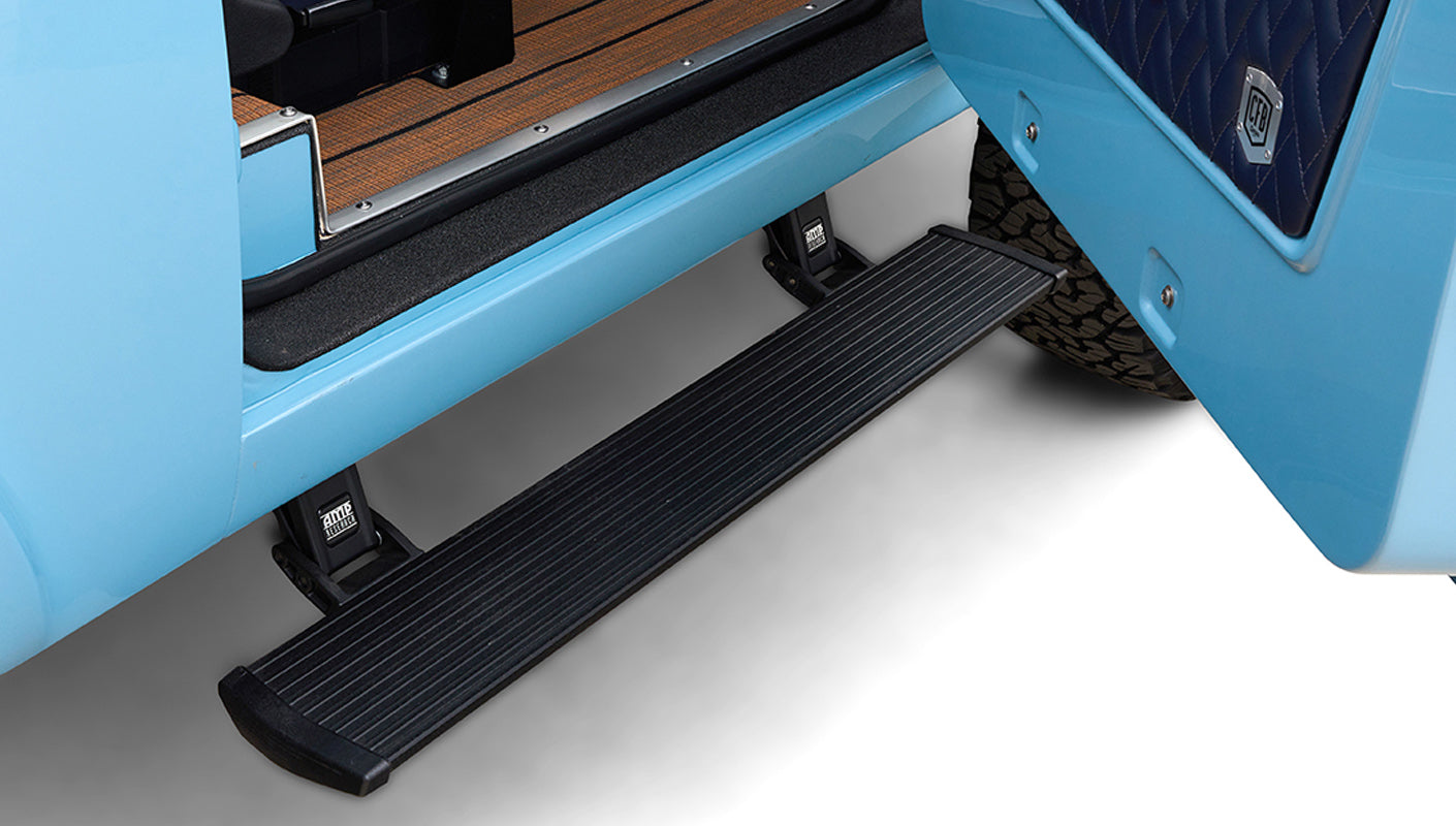 Ford Bronco 1969 Frozen Blue Coyote Series with Custom Leather Interior and Teak Boat Flooring