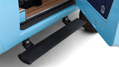 Ford Bronco 1969 Frozen Blue Coyote Series with Custom Leather Interior and Teak Boat Flooring