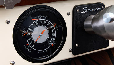 Ford Bronco 1969 Frozen Blue Coyote Series with Custom Leather Interior and Teak Boat Flooring