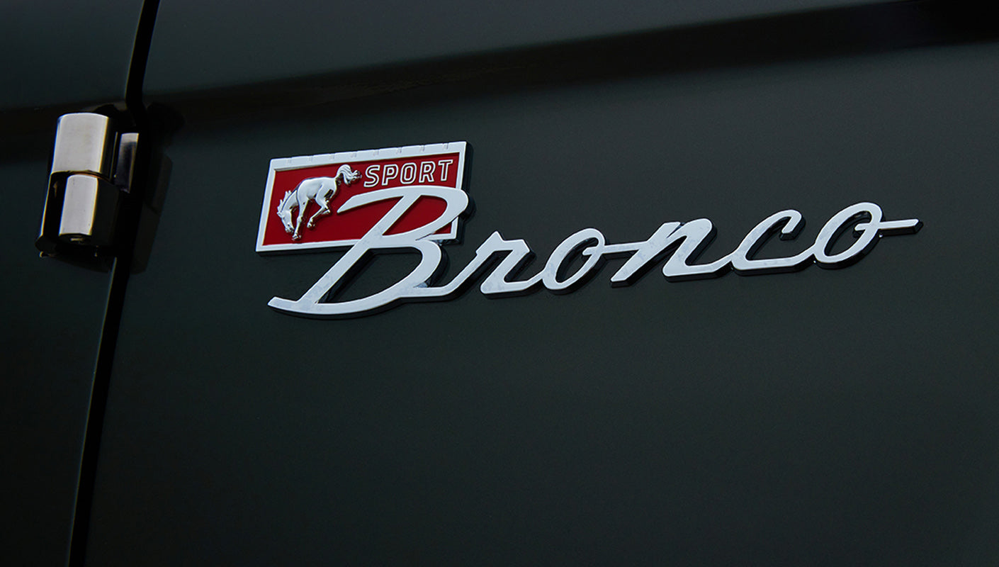 Classic Ford Bronco Ford Bronco 1969 Misty Green Coyote Series Bronco Sport Emblem series