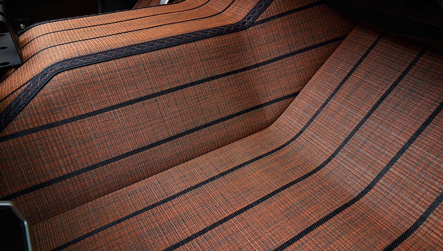 Classic Ford Bronco Ford Bronco 1969 Misty Green Coyote Series Custom Teak Boat Floor Detail2 series