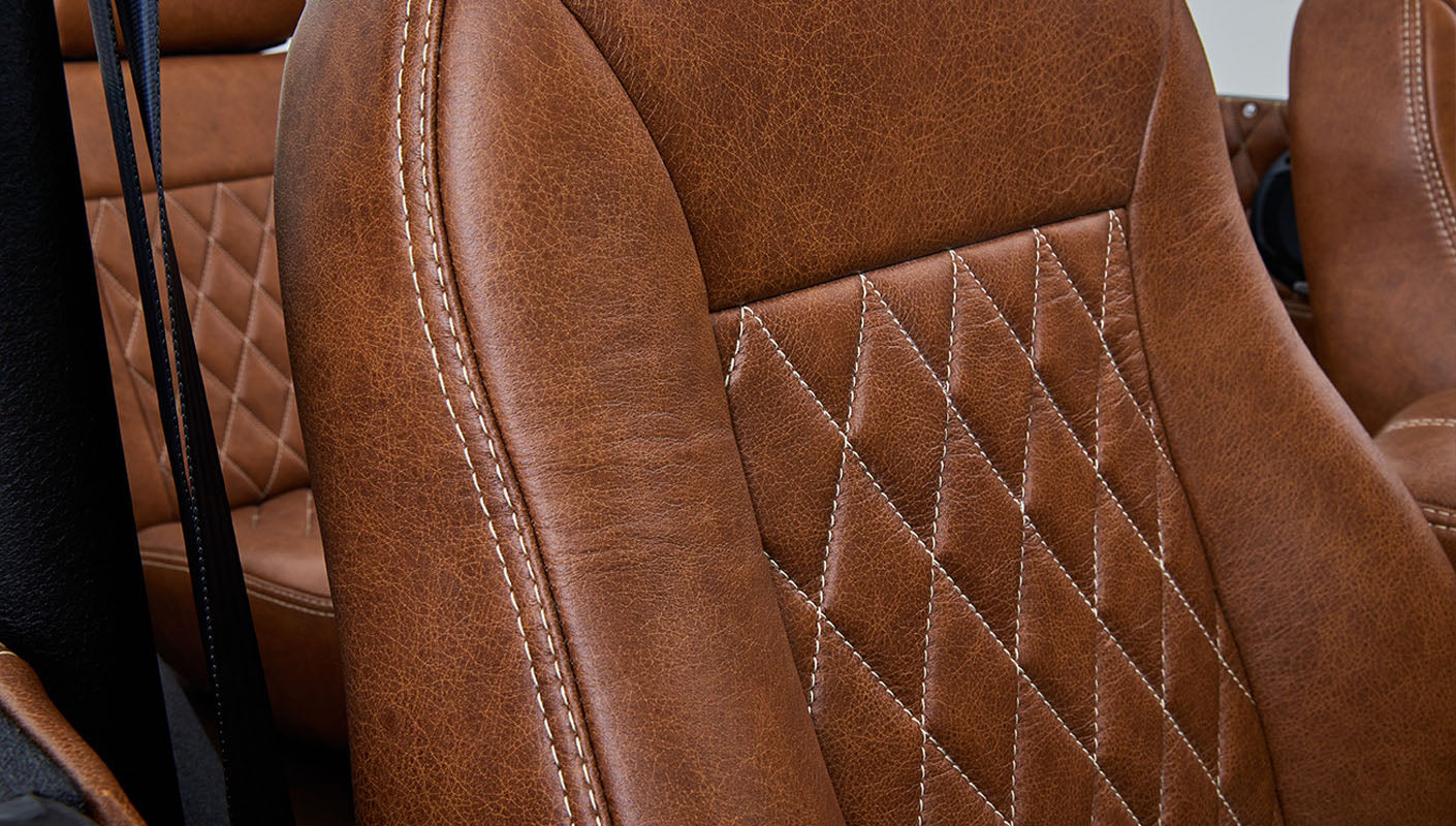 Classic Ford Bronco Ford Bronco 1969 Misty Green Coyote Series Leather Detail series