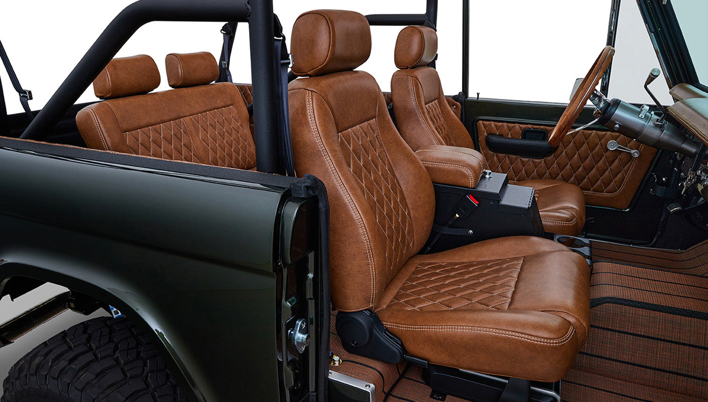 Classic Ford Bronco Ford Bronco 1969 Misty Green Coyote Series Passenger Interior series