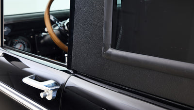 Ford Bronco 1970 in Black with Black bedlined hard top with custom straight stitch interior