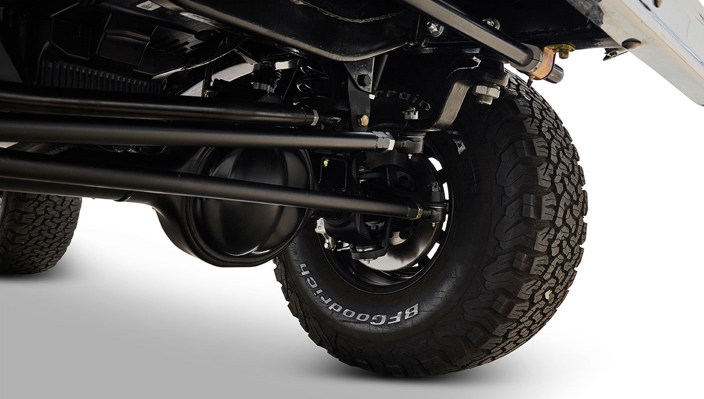 Ford Bronco 1970 in Black with Black bedlined hard top with custom straight stitch interior