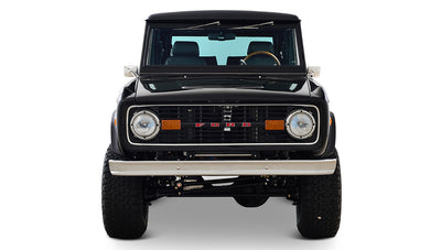 Ford Bronco 1970 in Black with Black bedlined hard top with custom straight stitch interior