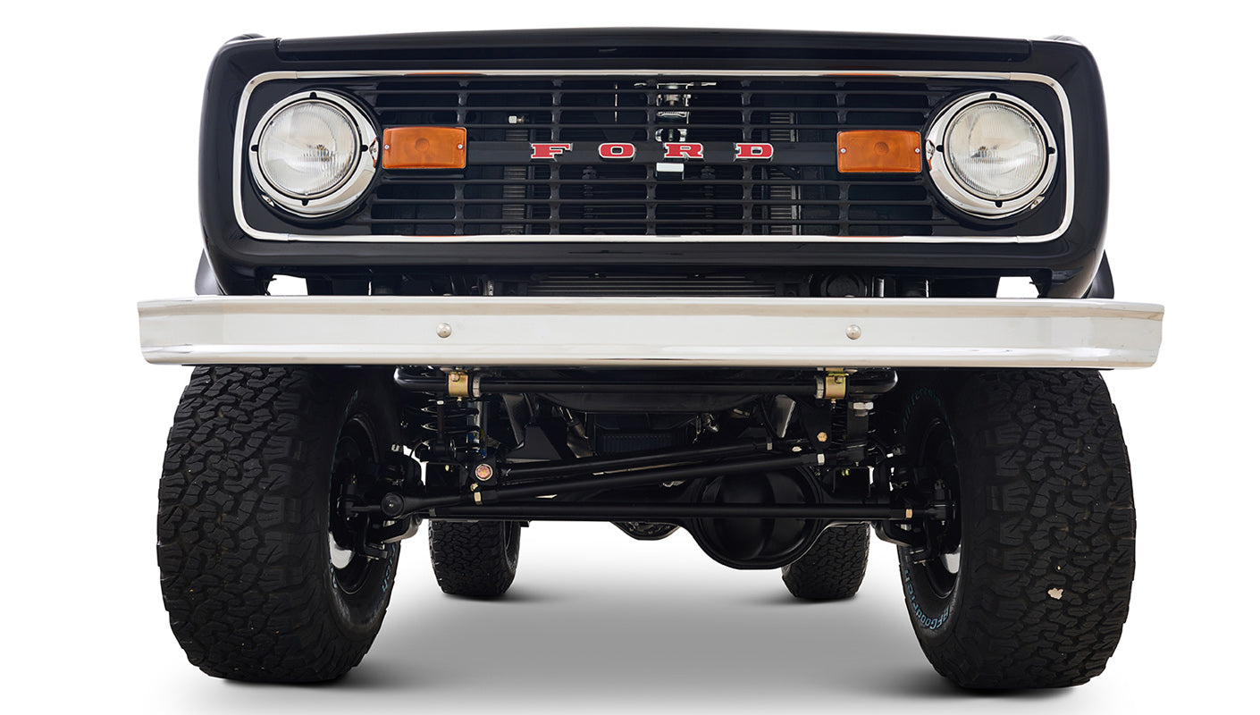 Ford Bronco 1970 in Black with Black bedlined hard top with custom straight stitch interior