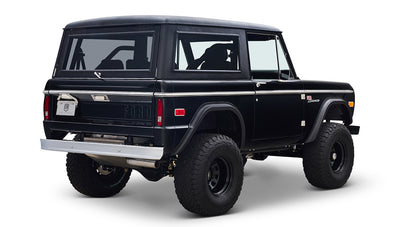 Ford Bronco 1970 in Black with Black bedlined hard top with custom straight stitch interior