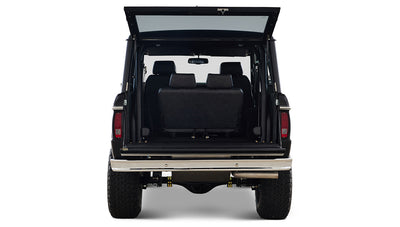 Ford Bronco 1970 in Black with Black bedlined hard top with custom straight stitch interior