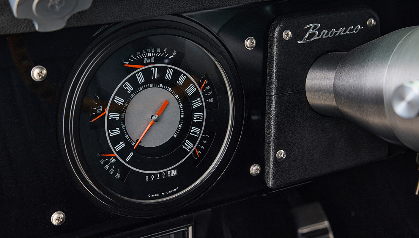 Ford Bronco 1970 in Black with Black bedlined hard top with custom straight stitch interior
