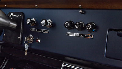 Ford Bronco 1970 Matte Blue 302 Series with Black Soft Top