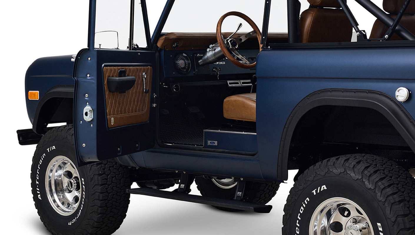 Ford Bronco 1970 Matte Blue 302 Series with Black Soft Top