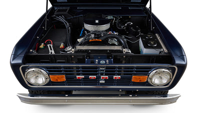 Ford Bronco 1970 Matte Blue 302 Series with Black Soft Top Custom Interior Engine