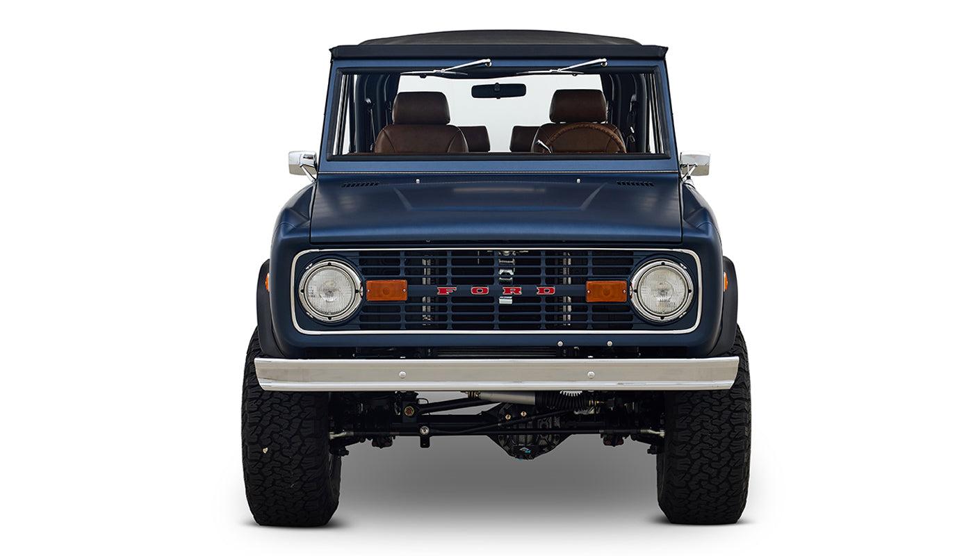 Ford Bronco 1970 Matte Blue 302 Series with Black Soft Top