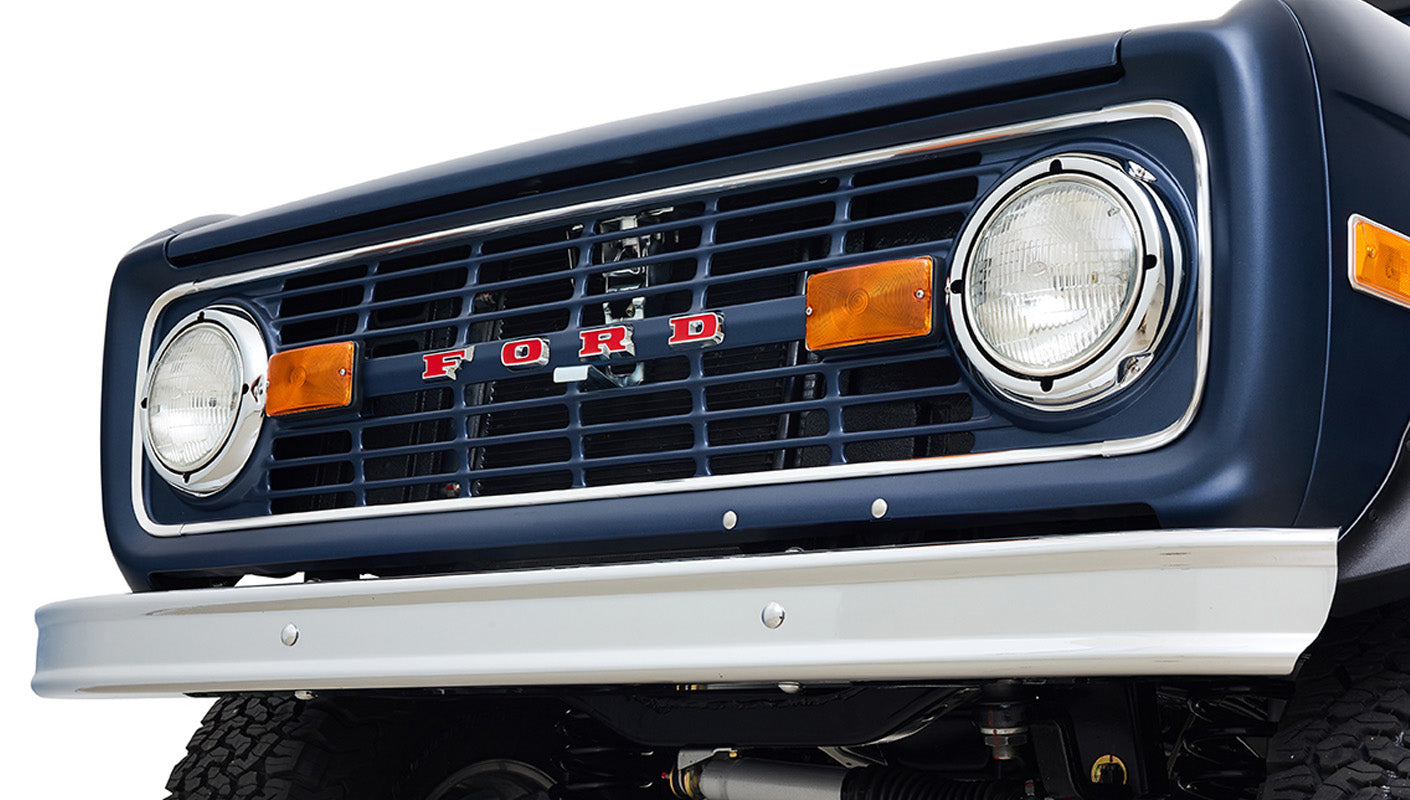 Ford Bronco 1970 Matte Blue 302 Series with Black Soft Top