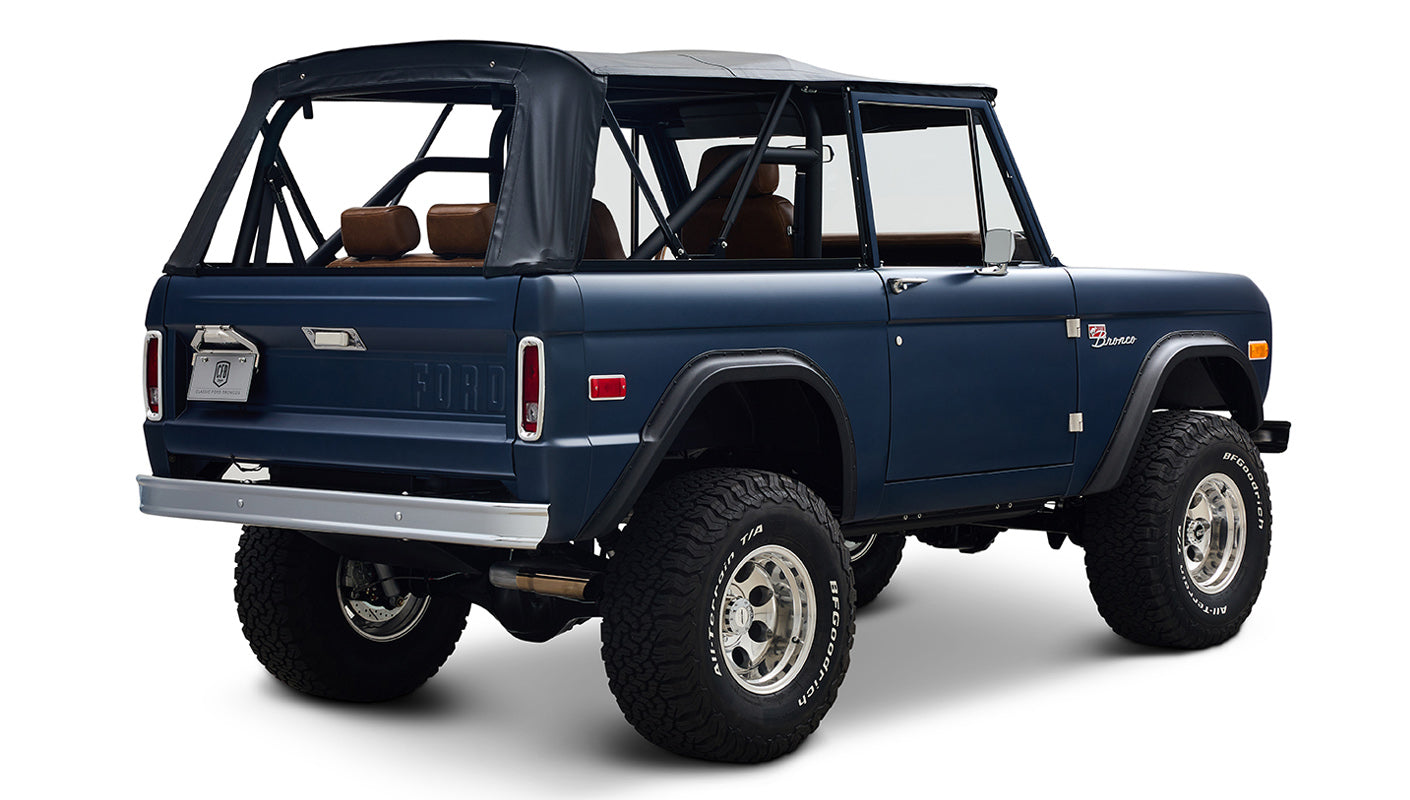 Ford Bronco 1970 Matte Blue 302 Series with Black Soft Top