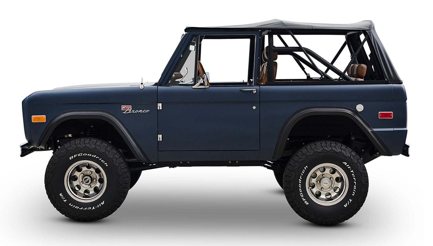 Ford Bronco 1970 Matte Blue 302 Series with Black Soft Top
