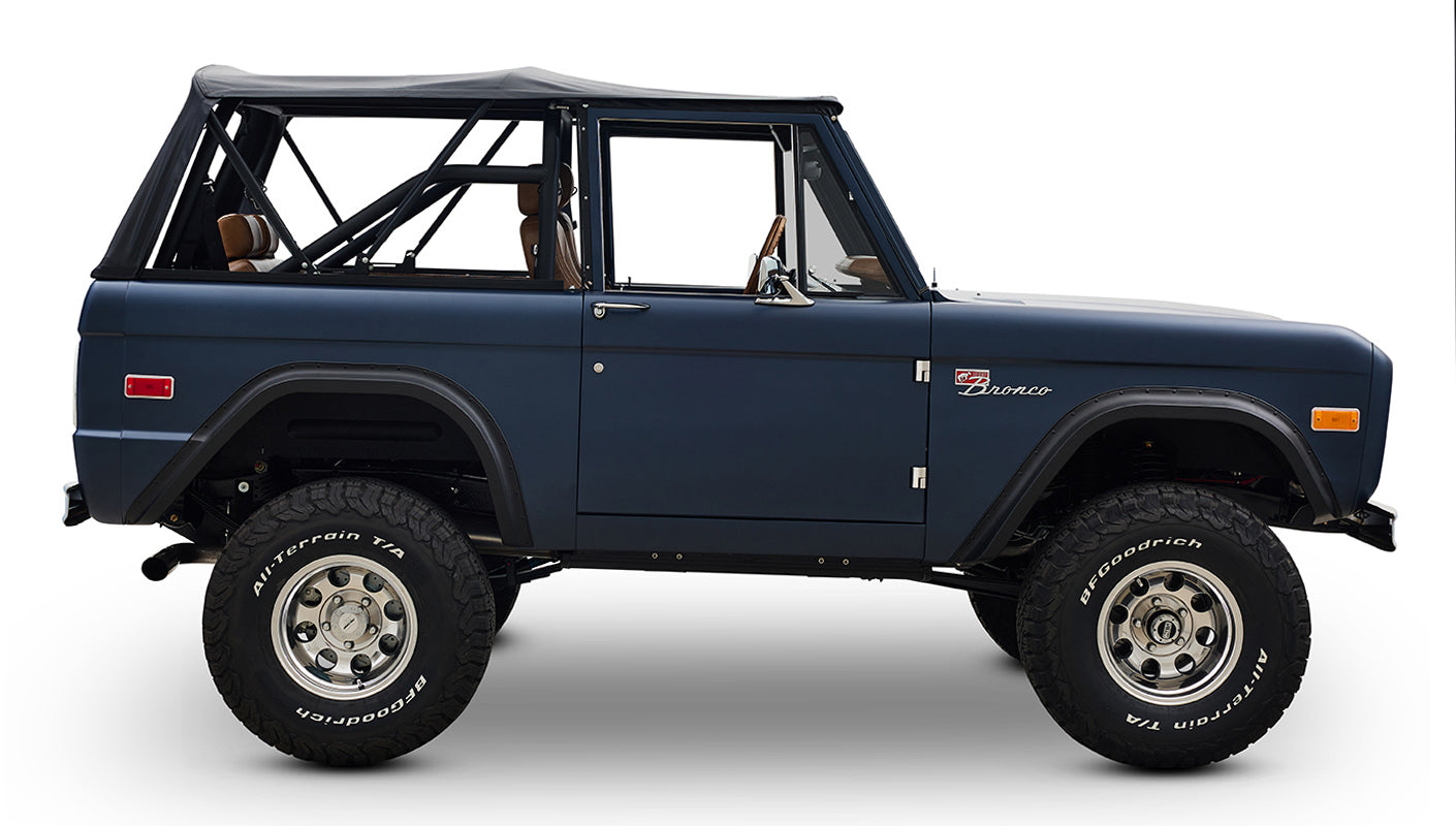 Ford Bronco 1970 Matte Blue 302 Series with Black Soft Top