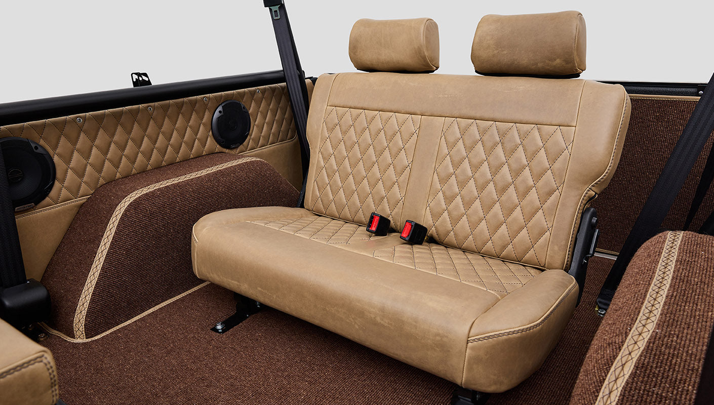classic ford broncos diamond stitch leather interior
