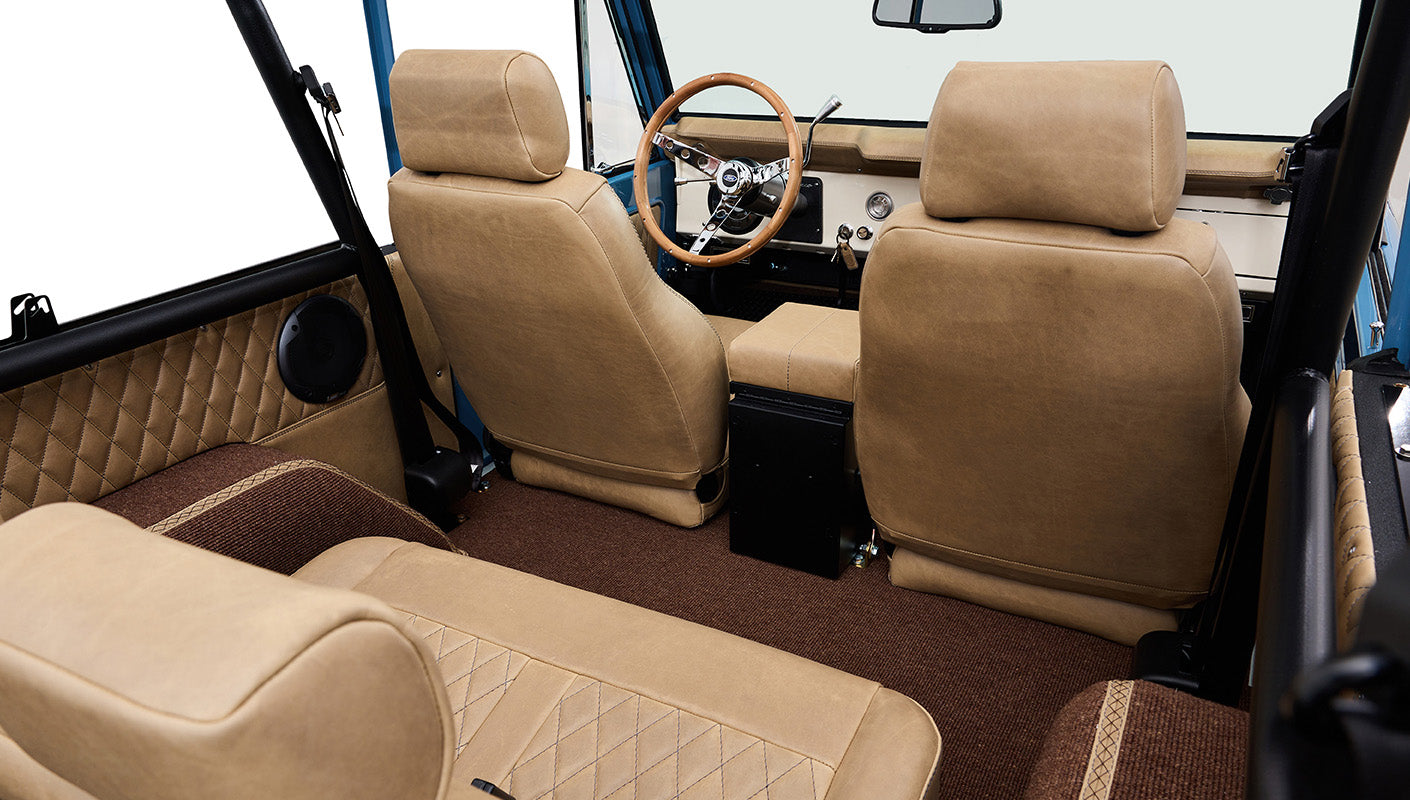 classic ford broncos diamond stitch leather interior