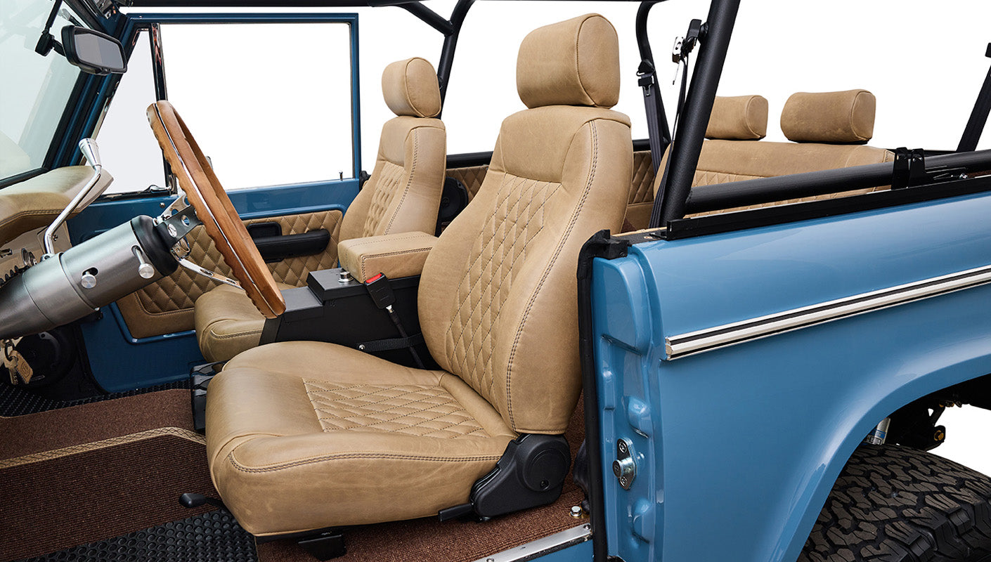 classic ford broncos diamond stitch leather interior