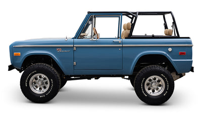 1970 Ford Bronco in Stars and Stripes Blue with family roll cage