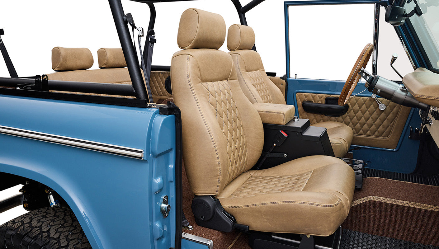 classic ford broncos diamond stitch leather interior