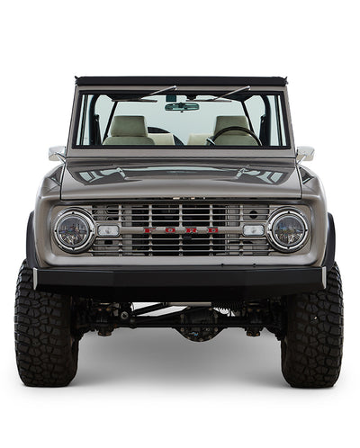 Ford Bronco 1971 Coyote Series in Grigio Lynx with Bikini Top and Custom Leather Interior