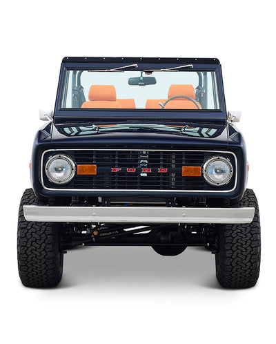 1971 Ford Bronco Coyote Series in Rolls Royce Blue over Orange Custom Interior