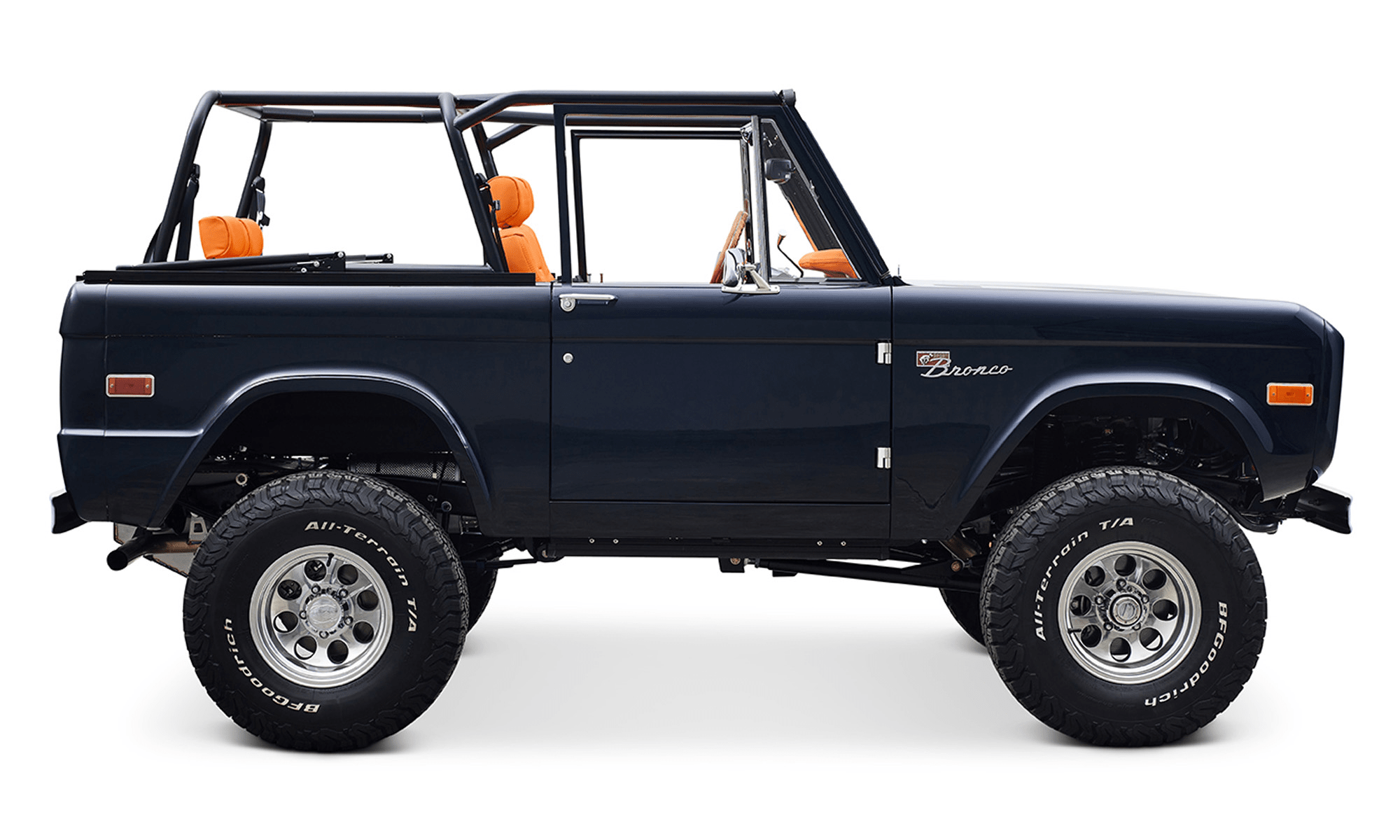 Classic Ford Bronco Ford Bronco 1971 Rollsroyceblue Coyote Series Passenger Side series