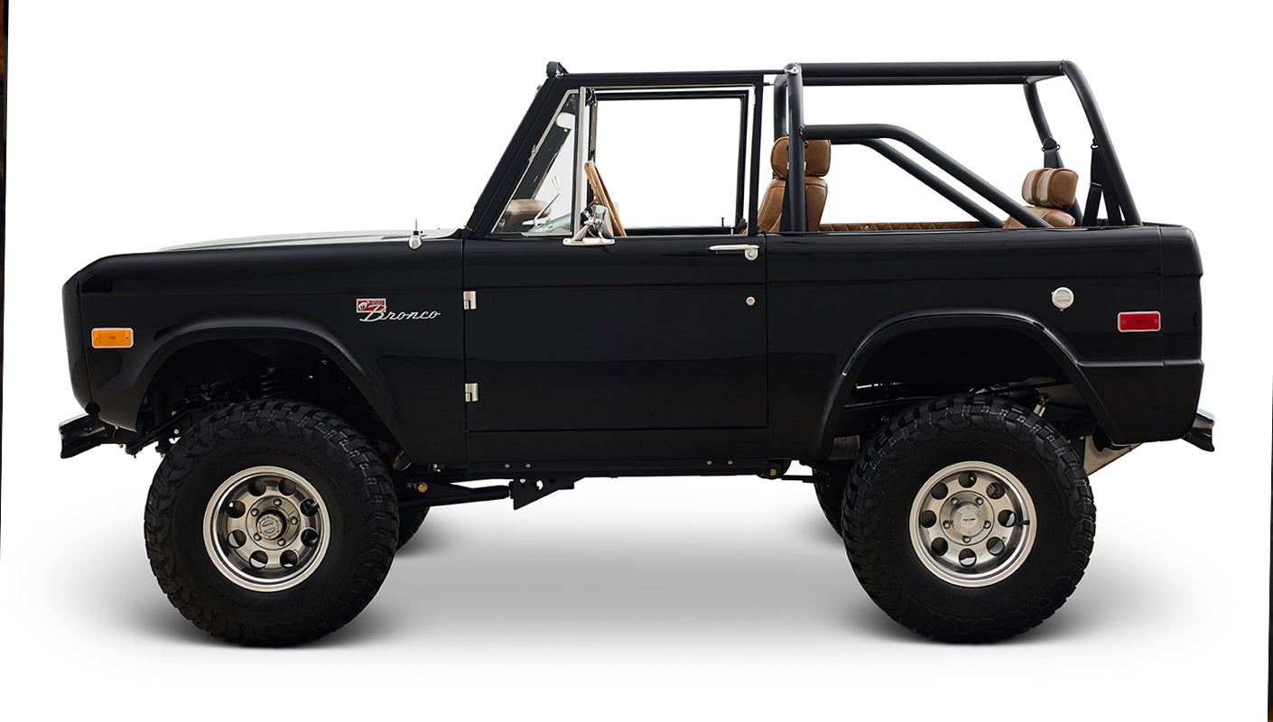 Ford Bronco 1972 Black Coyote Series with Custom Interior