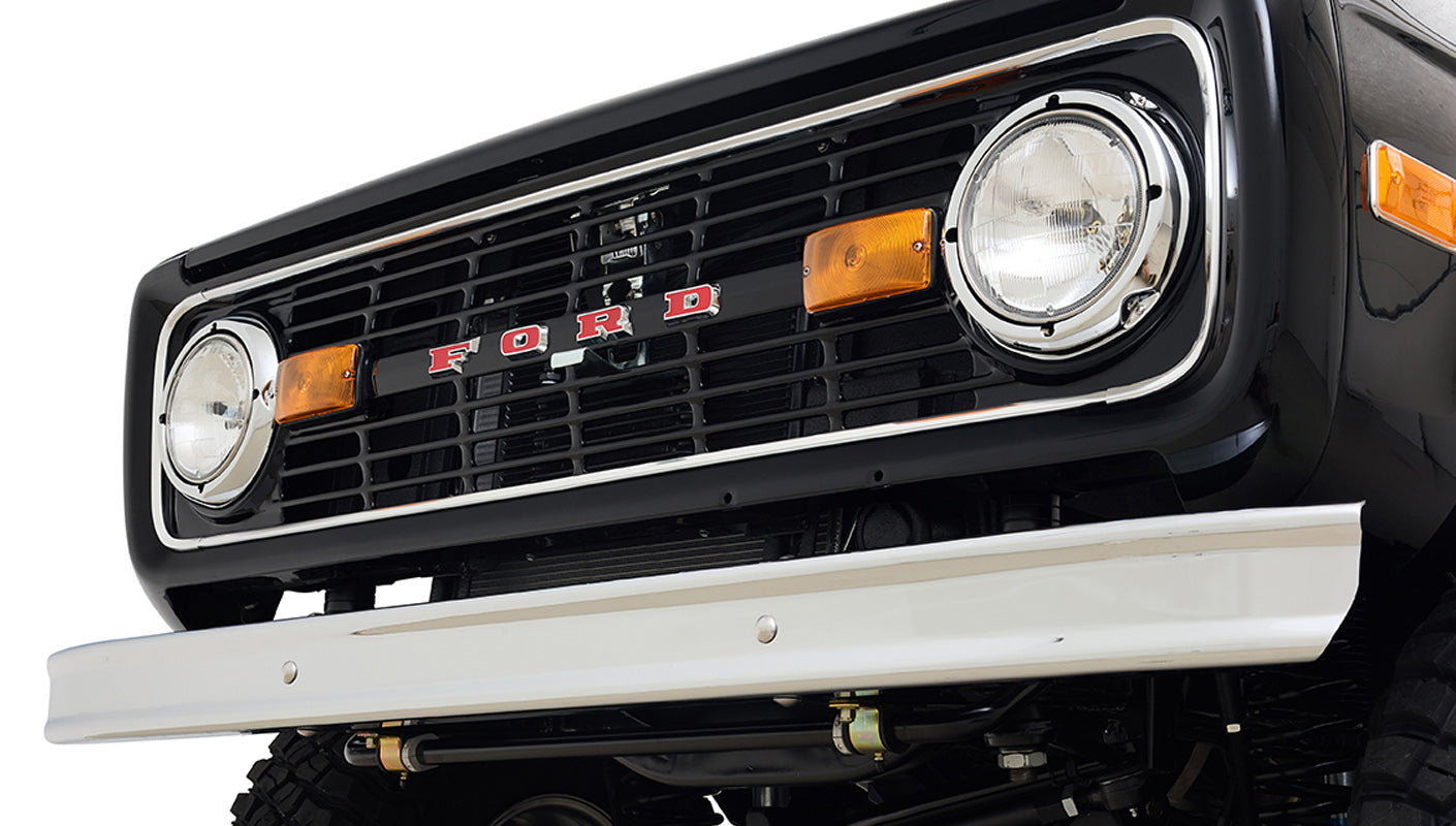 Ford Bronco 1972 Black Coyote Series with Custom Interior Grille